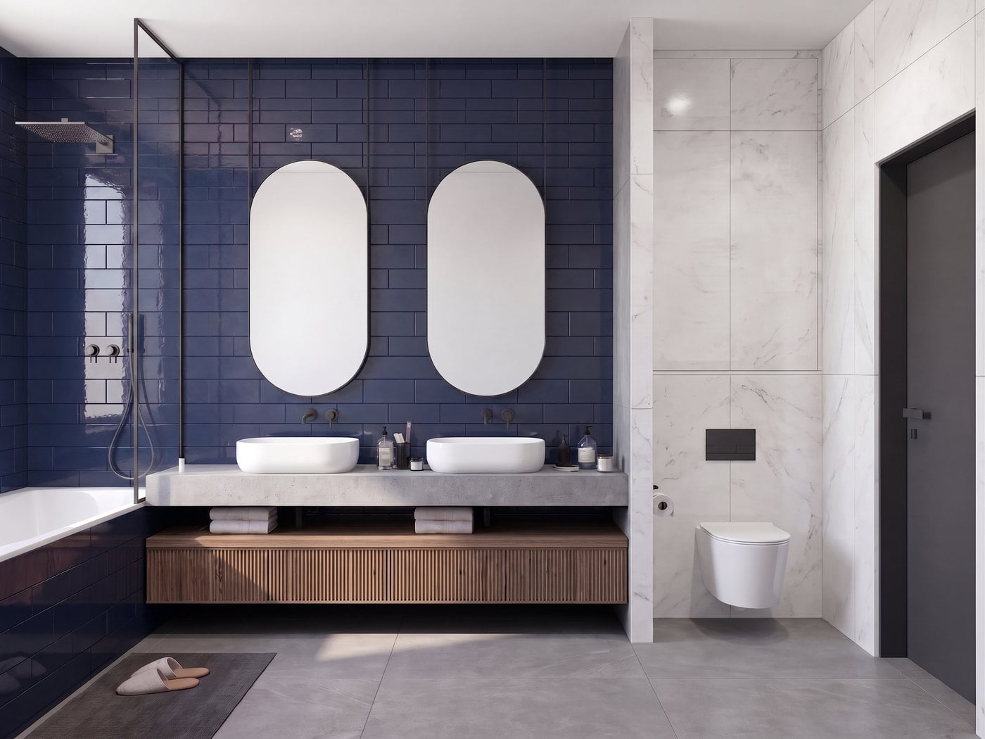 Navy tile