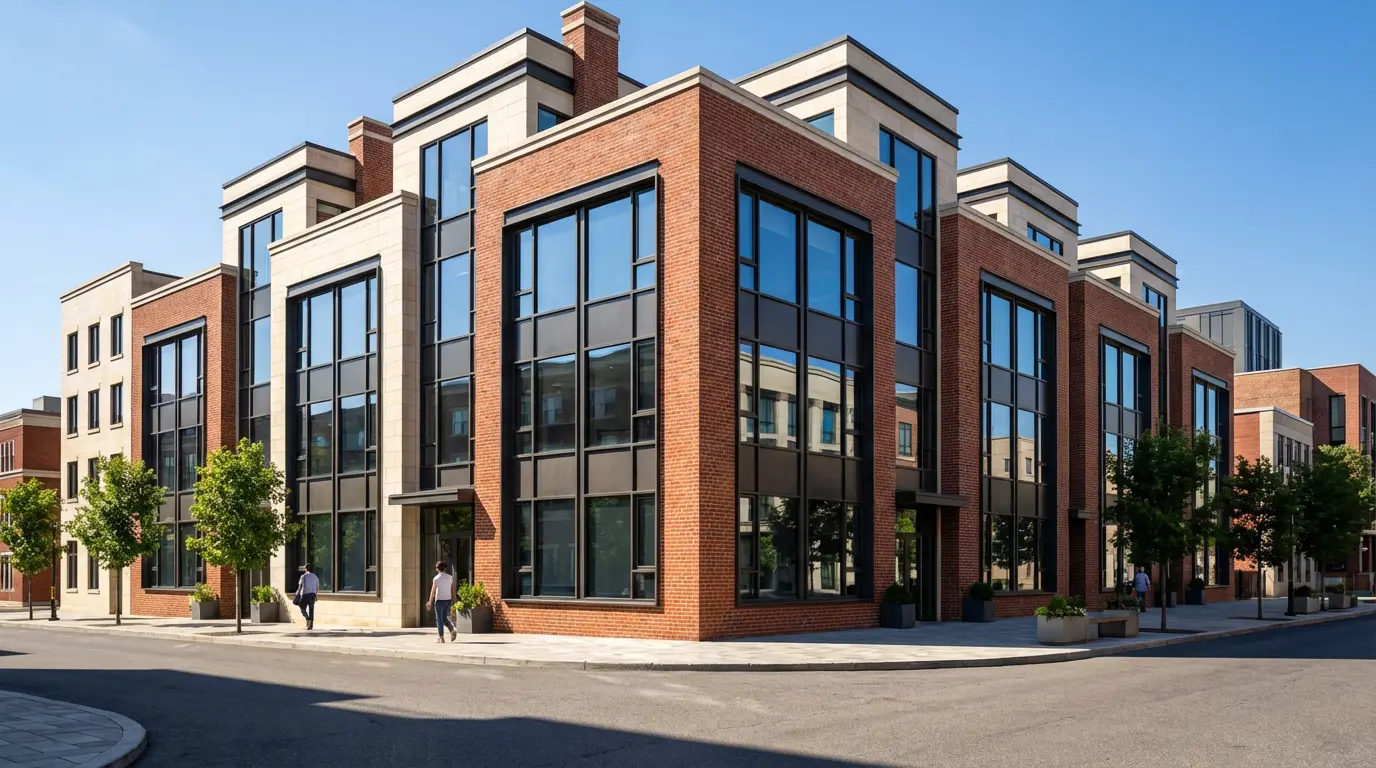 New Urbanism architectural visualization created with Rendershop